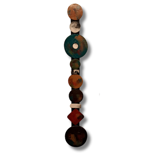 Click to view detail for RC-040 Ceramic Wall Relief Circle Sticks with Single Square $214